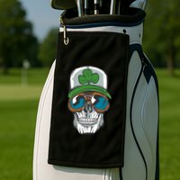 Lucky Irish Skull Golf Towel