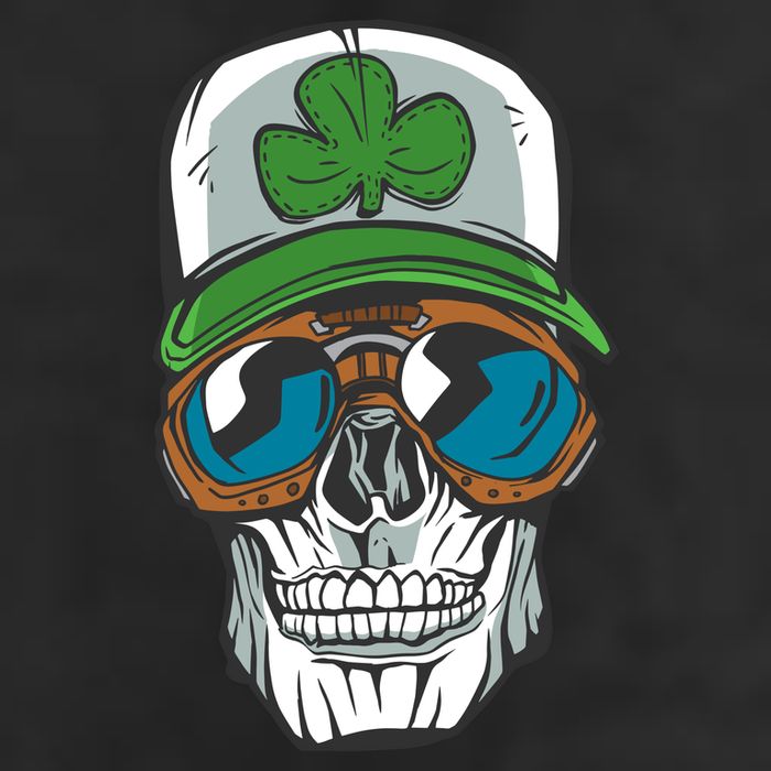 Lucky Irish Skull Golf Towel