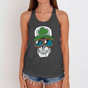 Lucky Irish Skull Women's Knotted Racerback Tank