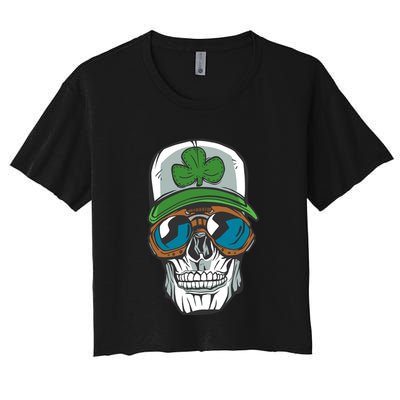 Lucky Irish Skull Crop Top