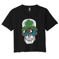 Lucky Irish Skull Women's Crop Top Tee