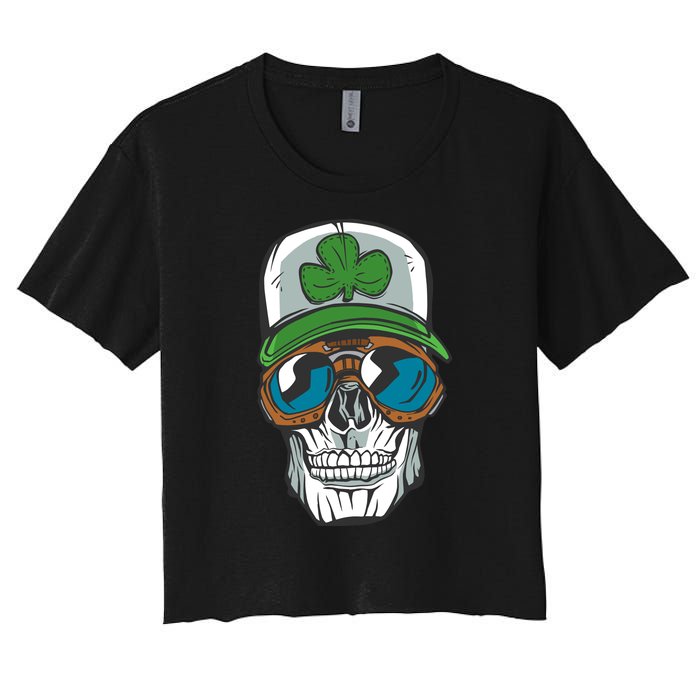 Lucky Irish Skull Women's Crop Top Tee