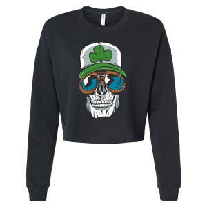 Lucky Irish Skull Cropped Pullover Crew