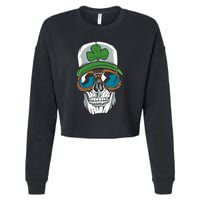 Lucky Irish Skull Cropped Pullover Crew