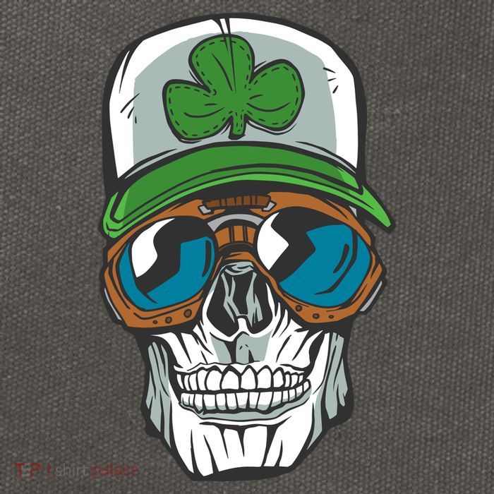 Lucky Irish Skull Cotton Canvas Backpack