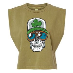 Lucky Irish Skull Garment-Dyed Women's Muscle Tee