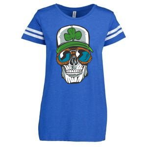 Lucky Irish Skull Enza Ladies Jersey Football T-Shirt