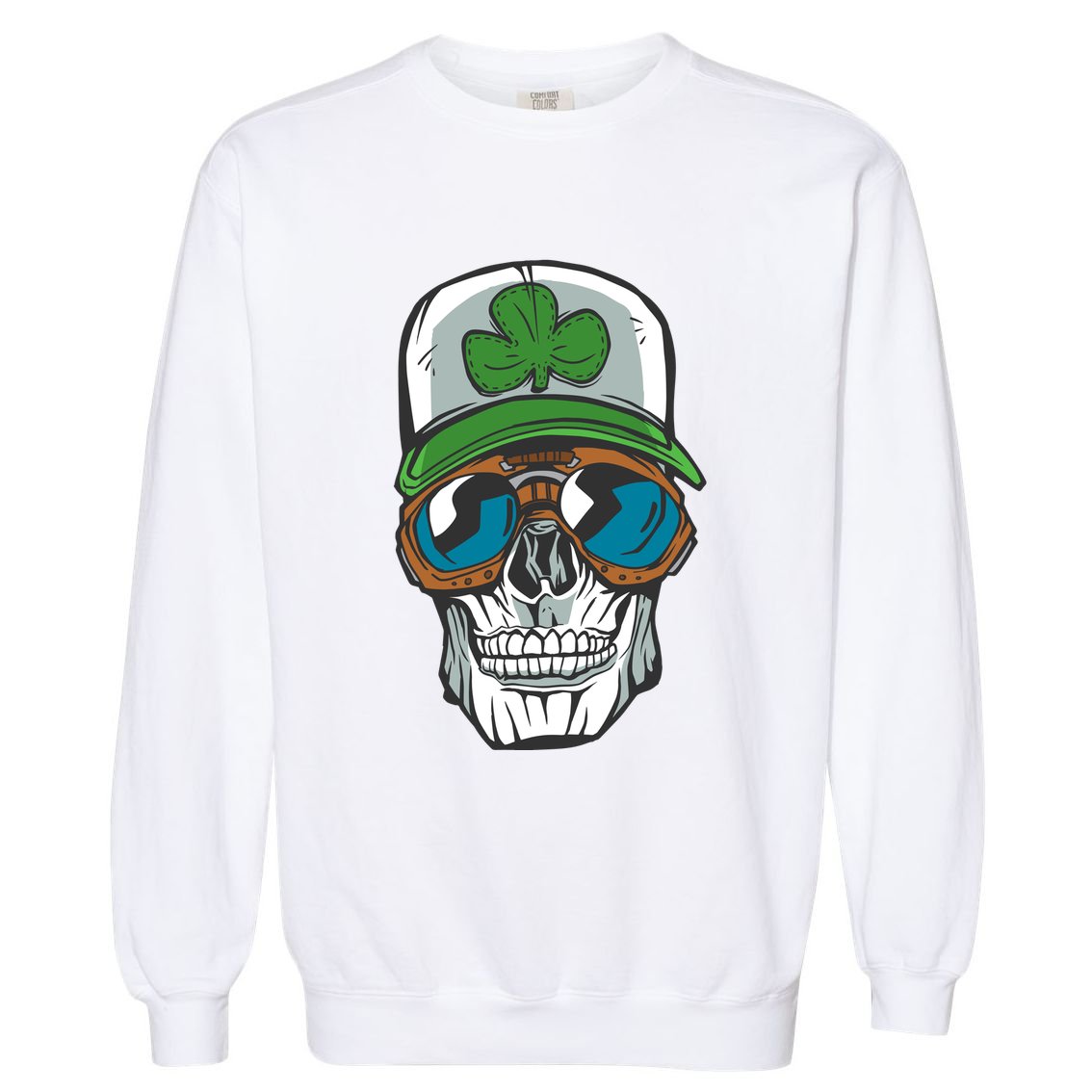 Lucky Irish Skull Garment-Dyed Sweatshirt