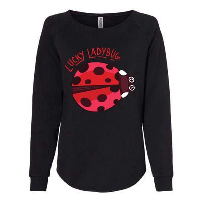 Lucky Ladybug Womens California Wash Sweatshirt