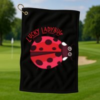 Lucky Ladybug Golf Towel
