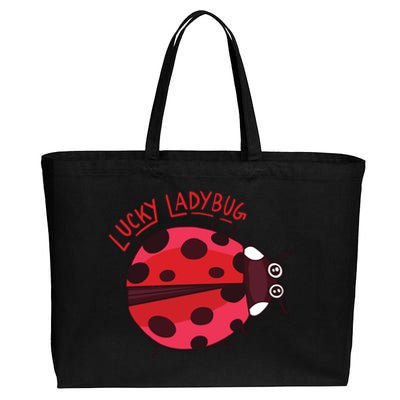 Lucky Ladybug Cotton Canvas Jumbo Tote