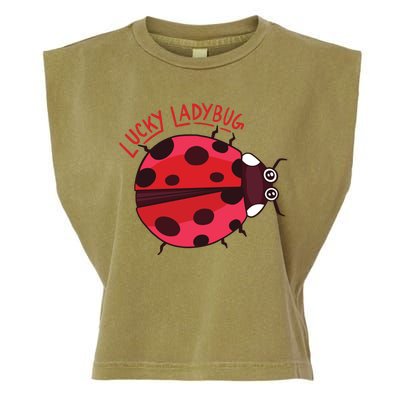 Lucky Ladybug Garment-Dyed Women's Muscle Tee