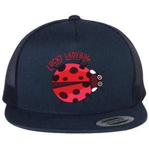 Lucky Ladybug Flat Bill Trucker Hat