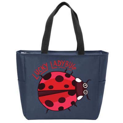 Lucky Ladybug Zip Tote Bag