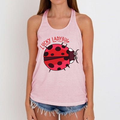 Lucky Ladybug Women's Knotted Racerback Tank