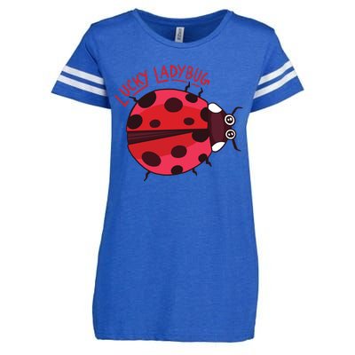 Lucky Ladybug Enza Ladies Jersey Football T-Shirt