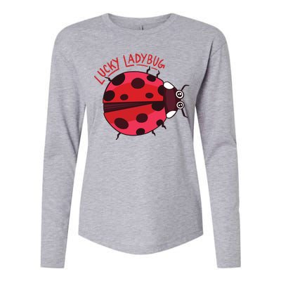 Lucky Ladybug Womens Cotton Relaxed Long Sleeve T-Shirt