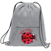 Lucky Ladybug Sweatshirt Cinch Pack Bag