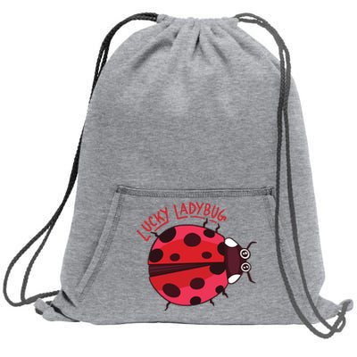 Lucky Ladybug Sweatshirt Cinch Pack Bag