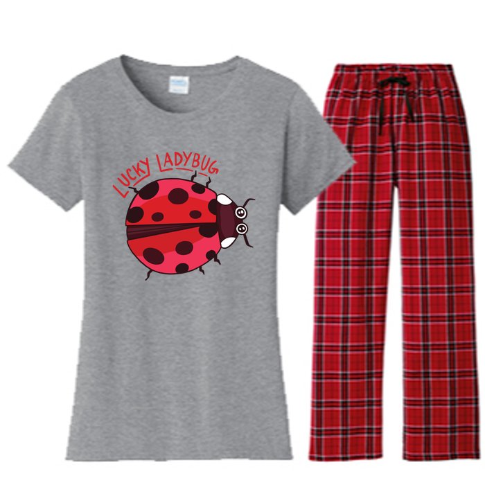 Lucky Ladybug Women's Flannel Pajama Set