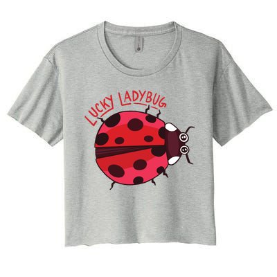 Lucky Ladybug Women's Crop Top Tee