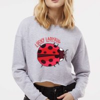 Lucky Ladybug Cropped Pullover Crew
