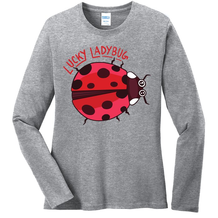 Lucky Ladybug Ladies Long Sleeve Shirt