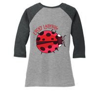 Lucky Ladybug Women's Tri-Blend 3/4-Sleeve Raglan Shirt