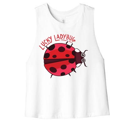 Lucky Ladybug Women's Racerback Cropped Tank