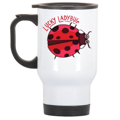 Lucky Ladybug Stainless Steel Travel Mug