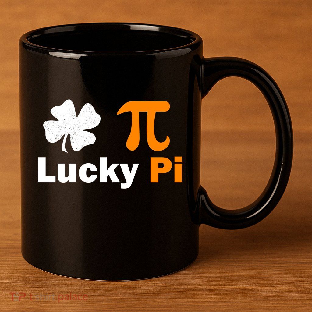 Lucky Pi St. Patrick's Day Clover 11oz C Handle Ceramic Mug