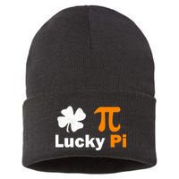 Lucky Pi St. Patrick's Day Clover Sustainable Knit Beanie