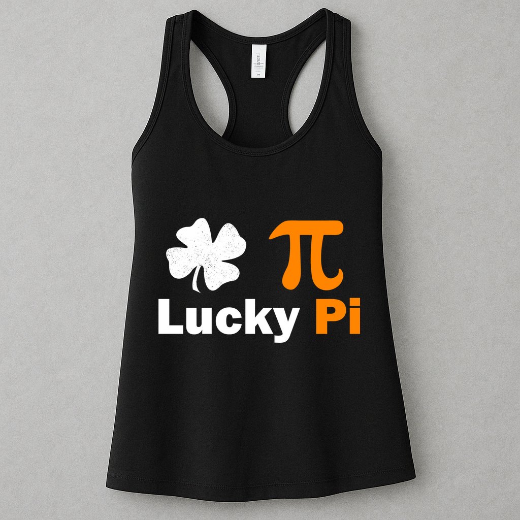 Lucky Pi St. Patrick's Day Clover Womens Tank Top