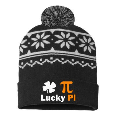 Lucky Pi St. Patrick's Day Clover USA-Made Snowflake Beanie