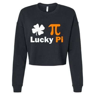 Lucky Pi St. Patrick's Day Clover Cropped Pullover Crew