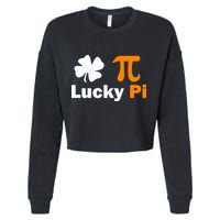 Lucky Pi St. Patrick's Day Clover Cropped Pullover Crew