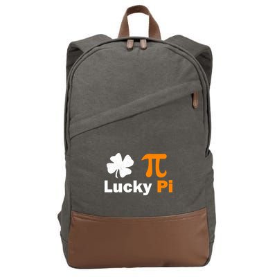 Lucky Pi St. Patrick's Day Clover Cotton Canvas Backpack