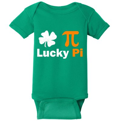 Lucky Pi St. Patrick's Day Clover Baby Bodysuit