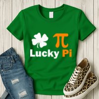 Lucky Pi St. Patrick's Day Clover Womens T-Shirt