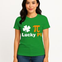 Lucky Pi St. Patrick's Day Clover Womens T-Shirt