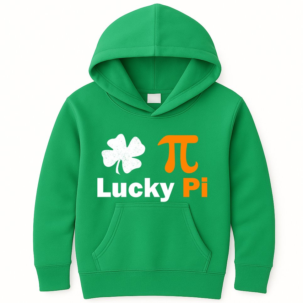 Lucky Pi St. Patrick's Day Clover Kids Hoodie
