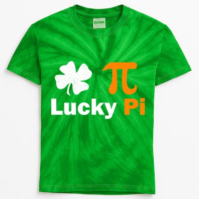 Lucky Pi St. Patrick's Day Clover Kids Tie-Dye T-Shirt