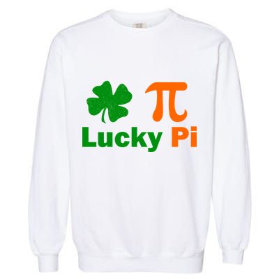 Lucky Pi St. Patrick's Day Clover Garment-Dyed Sweatshirt