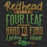 Lucky Redhead Four Leaf Clover 7 Panel Mesh Trucker Snapback Hat