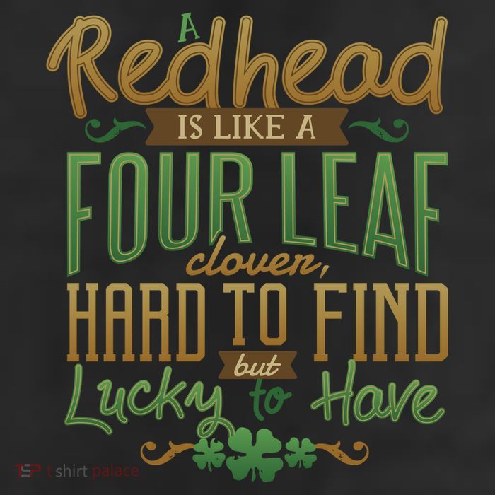 Lucky Redhead Four Leaf Clover 7 Panel Mesh Trucker Snapback Hat
