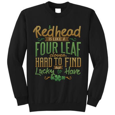 Lucky Redhead Four Leaf Clover Sweatshirt