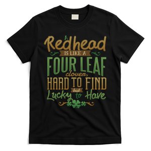 Lucky Redhead Four Leaf Clover T-Shirt