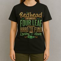 Lucky Redhead Four Leaf Clover T-Shirt
