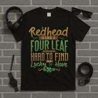 Lucky Redhead Four Leaf Clover T-Shirt