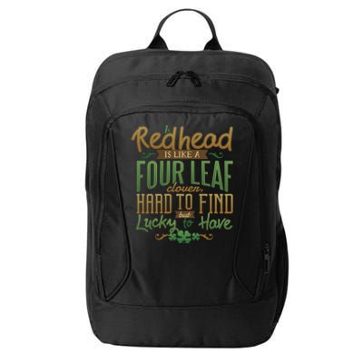 Lucky Redhead Four Leaf Clover City Backpack